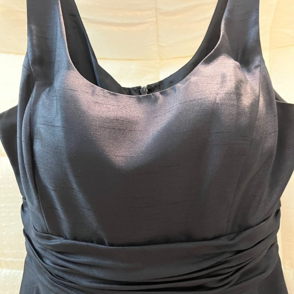 Blue cummerbund dress